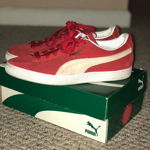 puma suede classic high risk red
